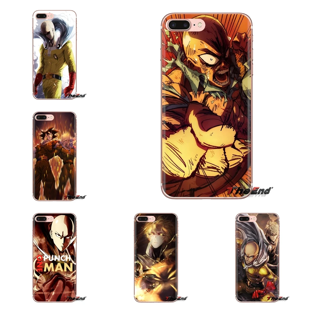 

Silicone Phone Skin Cover For LG Spirit Motorola Moto X4 E4 E5 G5 G5S G6 Z Z2 Z3 G2 G3 C Play Plus Mini Cute One Punch Man anime