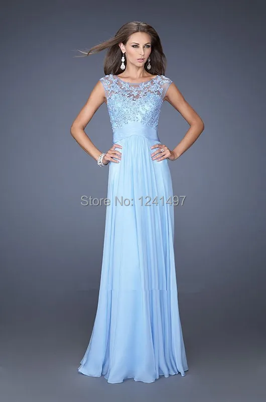 2014 Free Shipping New Custom Size Long Lace Crystals Silk Chiffon Prom vestido de festa Bridesmaid Dress Wedding Party Gown | Свадьбы и