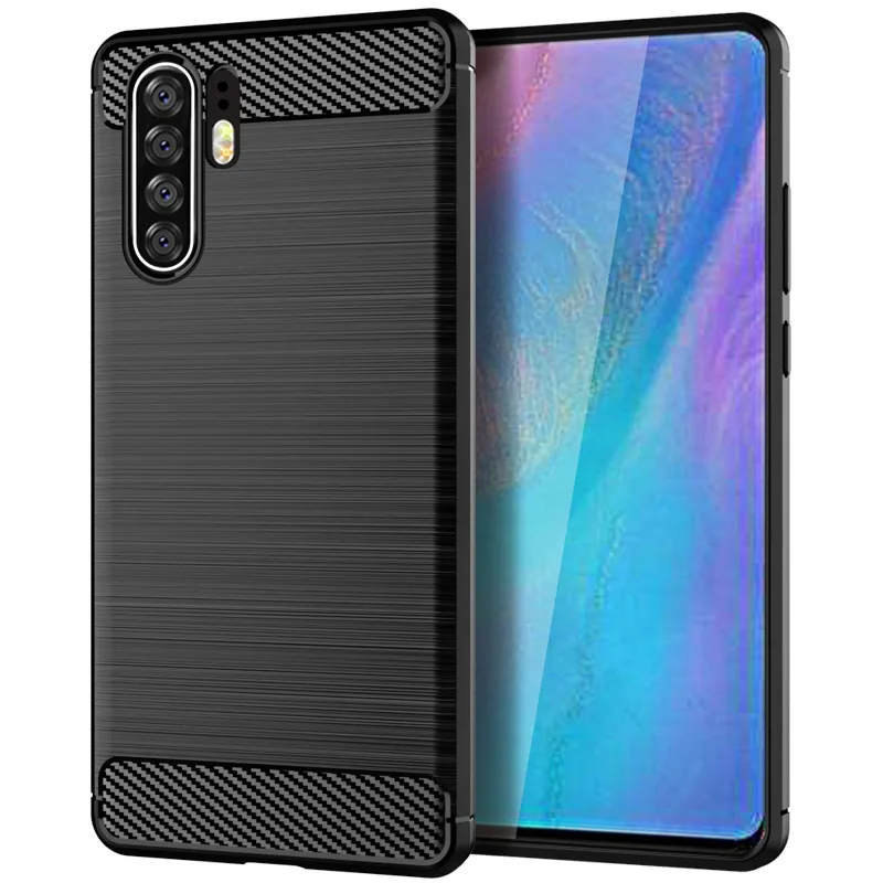

For Huawei P30 PRO Case Carbon Fiber Shockproof TPU Back Cover Case For Huawei P 30 PRO Full Protector Fitted Soft silicone Case