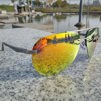 

LVVKEE 2020 Hot classic men Polarizing sunglasses driving Rimless sunglasses women Aluminum magnesium frame men sunglasses