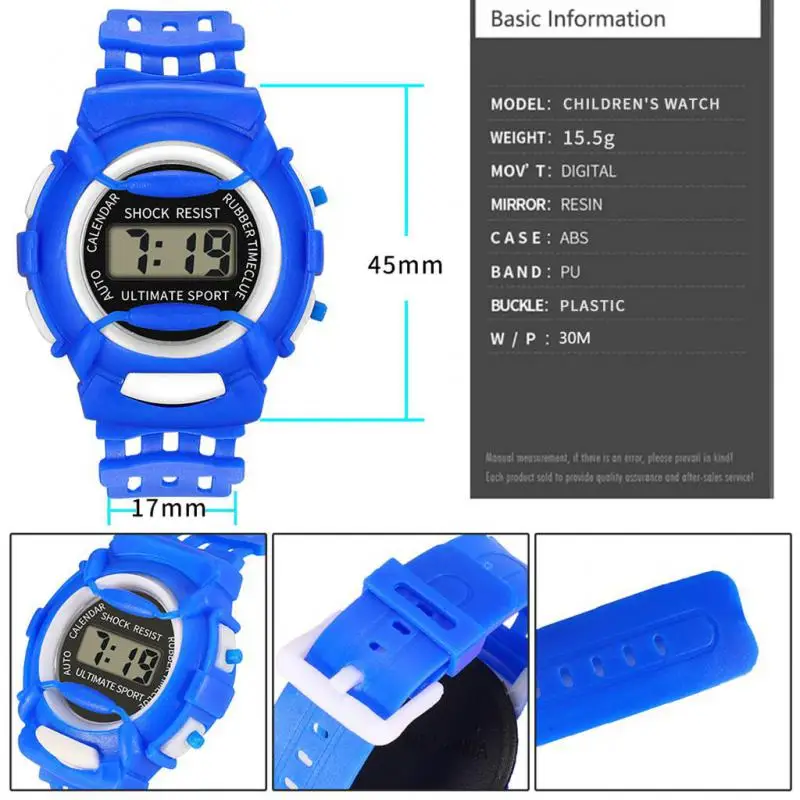Fashion Children Watches Analog Digital Sport LED Electronic Waterproof Wrist Watch Child Boys Electronic Quartz Kids Gift Watch