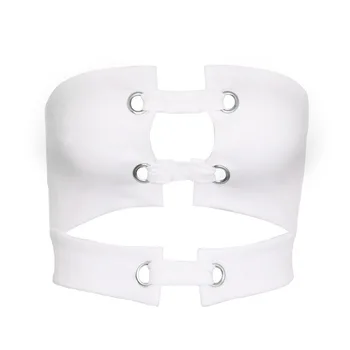 

Women sexy Tube Top ladies Bra Bandeau bandage boat neck Underwear Strapless female Breathable white cotton Wrap Crop Tops