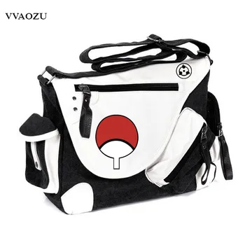 

New Arrival Naruto Sasuke Uchiha Shoulder Bag Large Capacity Unisex Cosplay Crossbody Messenger Bag Canvas Travel Bags Satchel