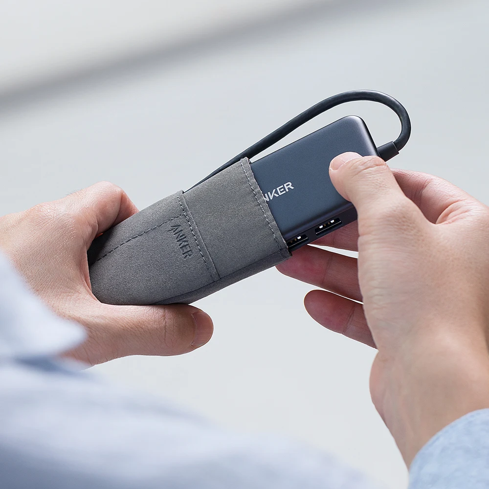 Anker USB C концентратор, 4 в 1 взаимный обмен данными между компьютером и периферийными устройствами C адаптер переменного тока, 60W Мощность доставки, с 3 портами(стандарт 3,0 Порты, для MacBook Pro 13 ''//, Chromebook, XPS и т. д