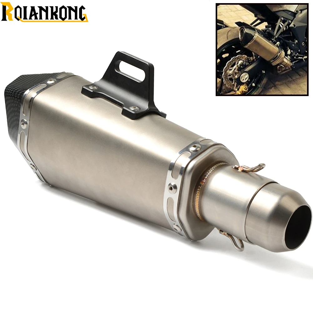 

Motorcycle 51mm AK exhaust muffler pipe with db killer connector For 1050 1090 1190 1290 Adventure R RC8 Super T