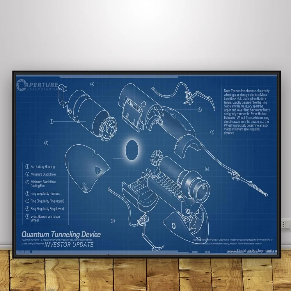 

Portal 2 BlueAperture Laboratories Game Art Silk Poster Home Decor 24x36inch
