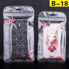 Sac d'emballage de détail en plastique blanc/efffacer, fermeture à glissière refermable, emballage de détail à fermeture éclair avec trou