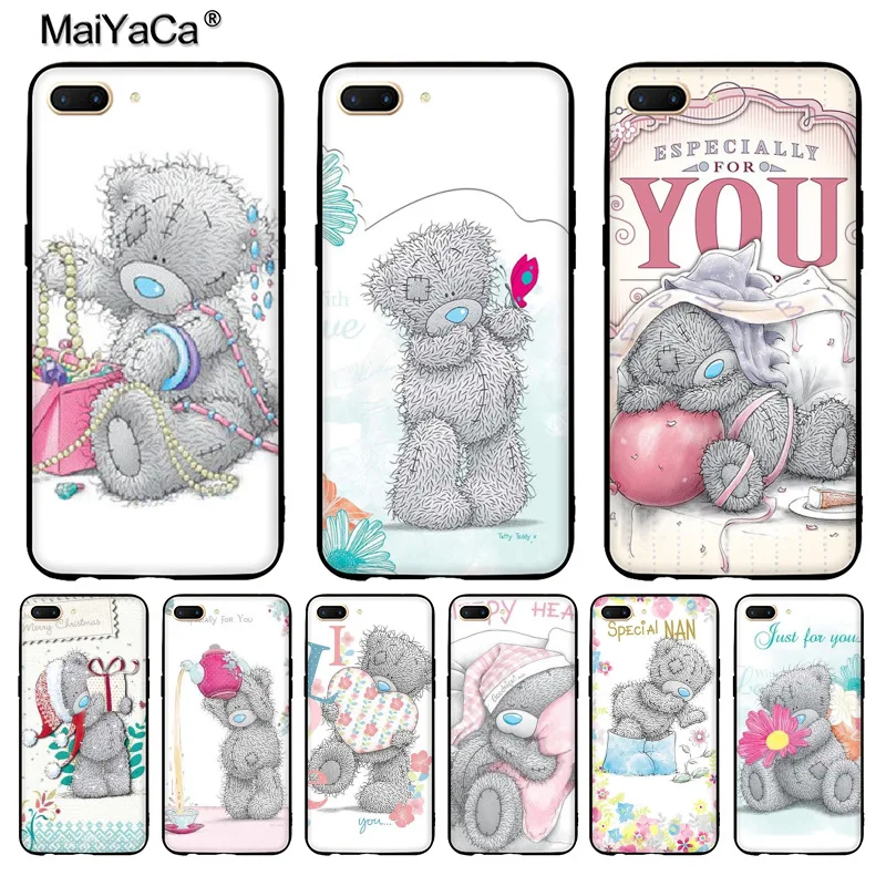 

MaiYaCa Tatty Teddy Me To You Bear Fashion Bblack soft cover phone Case for OPPO R9 R9S R11 PLUS casefor vivo X9 PLUS X20 case