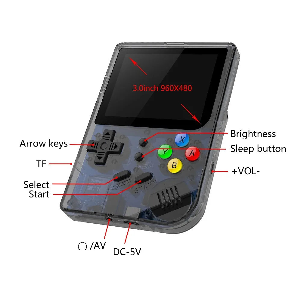 Чехол для телефона в виде ретро-игровой 300, RG300, ips Экран, 16G, 3 дюйма портативная игровая консоль