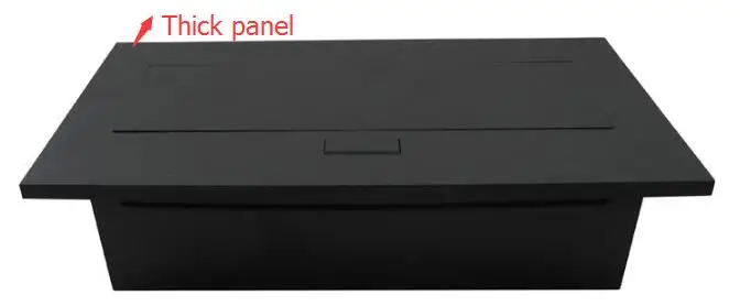 США мощность аудио VGA HDMI данных всплывающие открытые мебельная розетка Женский Мужской Шнур от вилки Защита от перенапряжения серебро черный панель - Цвет: Black