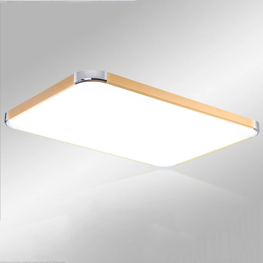 

17W 40x40cm Silver/Gold Frame Super Thin Acrylic Modern LED Ceiling Light Indoor Lighting Lamps Bright White Light Ceiling Lamp