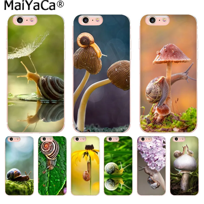 

MaiYaCa Animal snails Fashion Fun Dynamic phone case for iphone 11 pro 8 7 66S Plus X 10 5S SE XR XS XS MAX