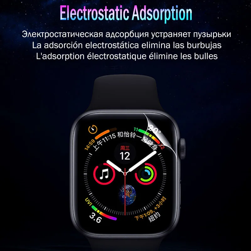 10D изогнутая Защитная пленка для Apple Watch 4 3 2 1 Гидрогелевая пленка для Apple Watch 38 40 42 44 мм Защитная без стекла