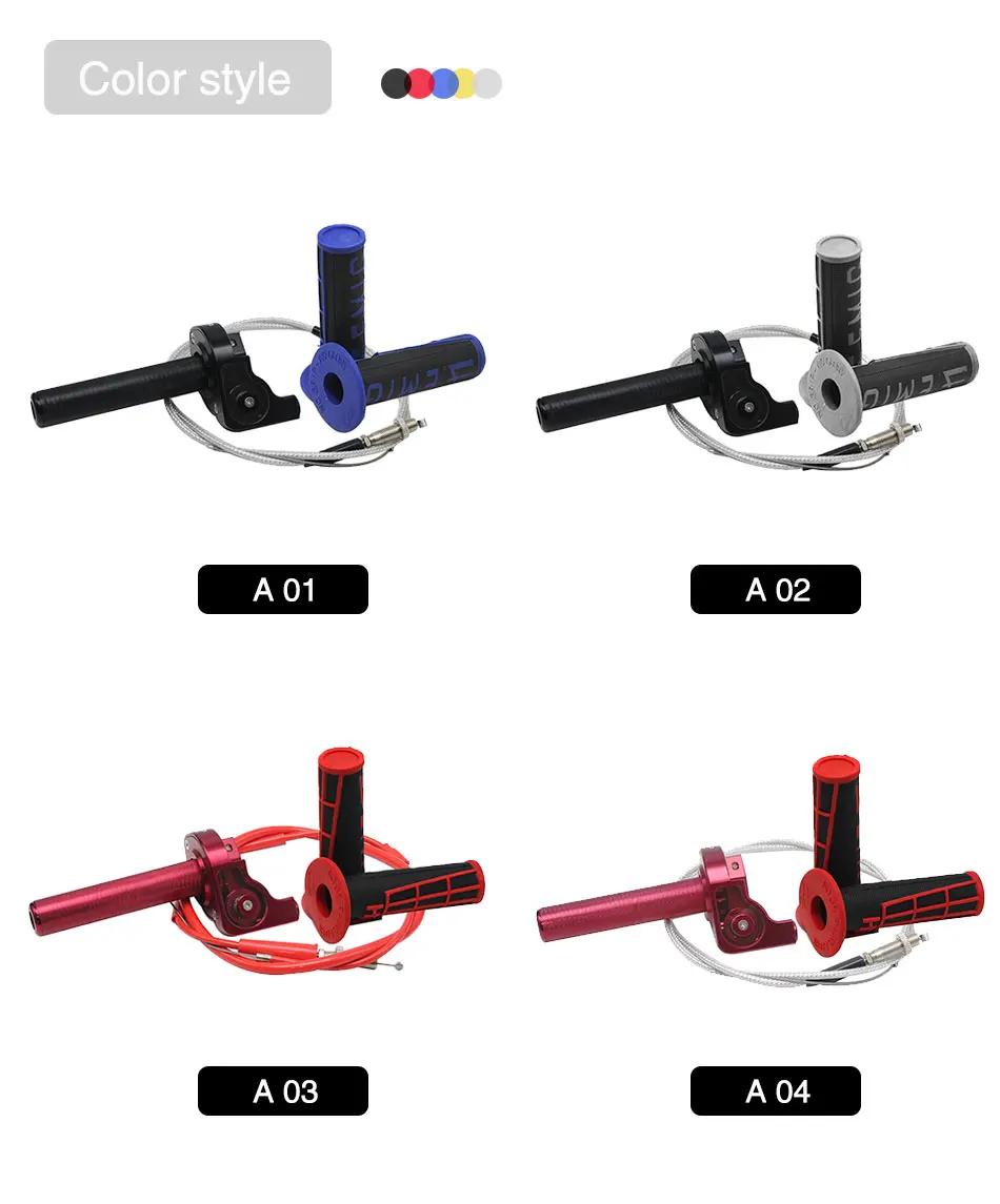 Sclmotos-CNC алюминиевые поворотные ручки дроссельной заслонки с кабелем с ручками для Suzuki RM 80 85 125 250 для KTM DUKE Pit Dirt Bike