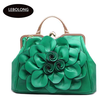 

Charm in hands Big Flower Women Leather Handbags Famous Brands Tote Luxury Women Messenger Bags Lady Bolsa Pouch Handbags C0502