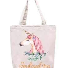 Joyloading Повседневная мультяшная Радуга Единорог дизайн многоразовые для бакалейный продуктов хозяйственная сумка на молнии Складная Сумка