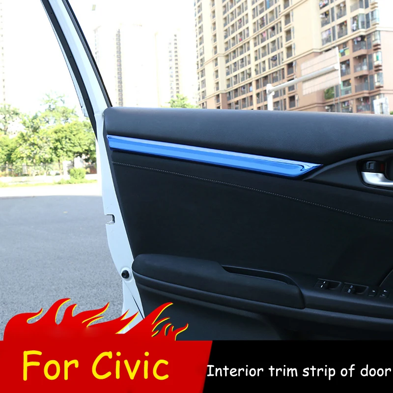 Автомобильные Стикеры для Honda Civic 2018 2019 2016 2017 10 аксессуары из нержавеющей стали