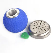 Новинка Высокое качество аксессуары для курения нержавеющая сталь дизайн гольф силиконовая головка держатель чаша для кальяна