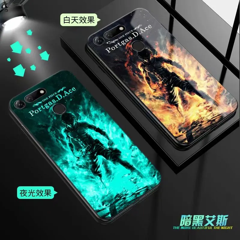 Для huawei honor V20 чехол Роскошный светящийся Узор Жесткий закаленное стекло защитный чехол на заднюю панель для huawei honor view 20 оболочка