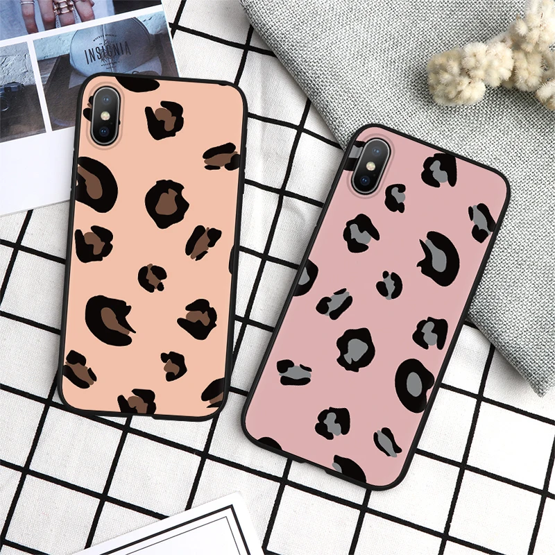 

Leopard Print Phone Case For iPhone 7 8 6 6S Plus 11 Pro X XR XS Max 5 5S SE Leopard Cases For iPhone 7 8 Plus Case Silicone TPU