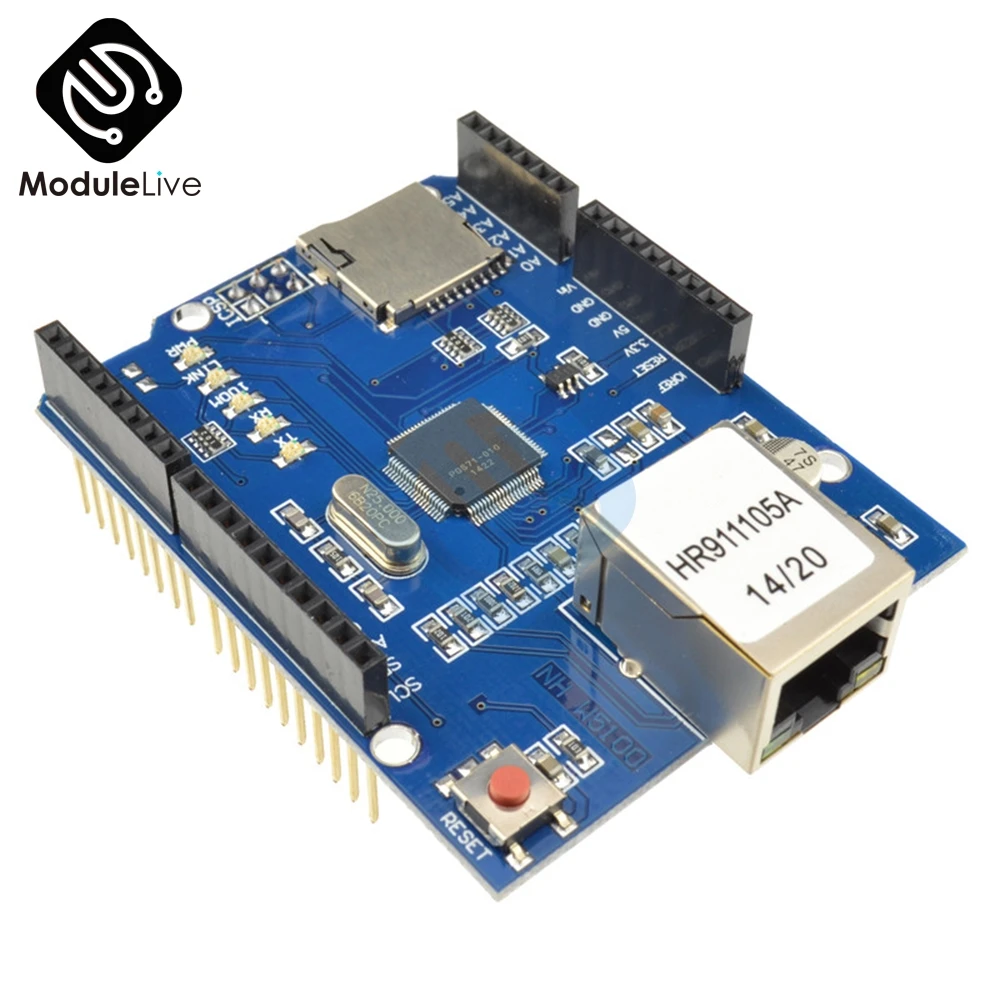 Сетевой Ethernet экран W5100 R3 плата расширения модуль для Arduino UNO Mega2560 Mega1280 Online Micro SD