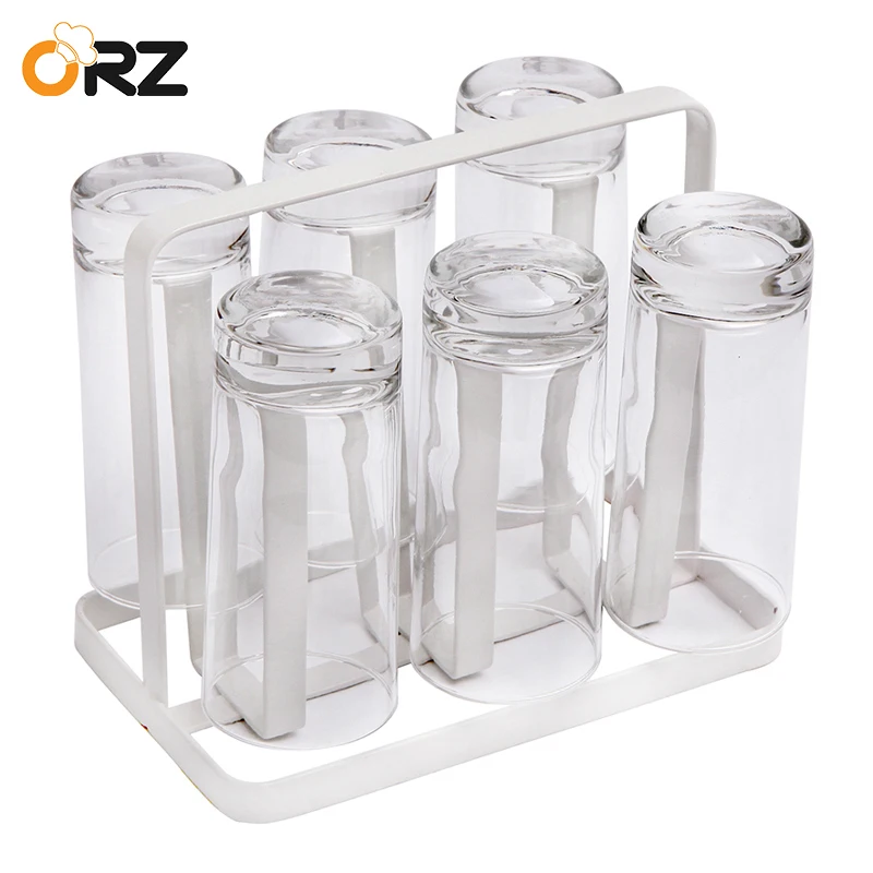ORZ Glass Cup Rack Water Mug Draining Drying Hanger Table Organizer Cup