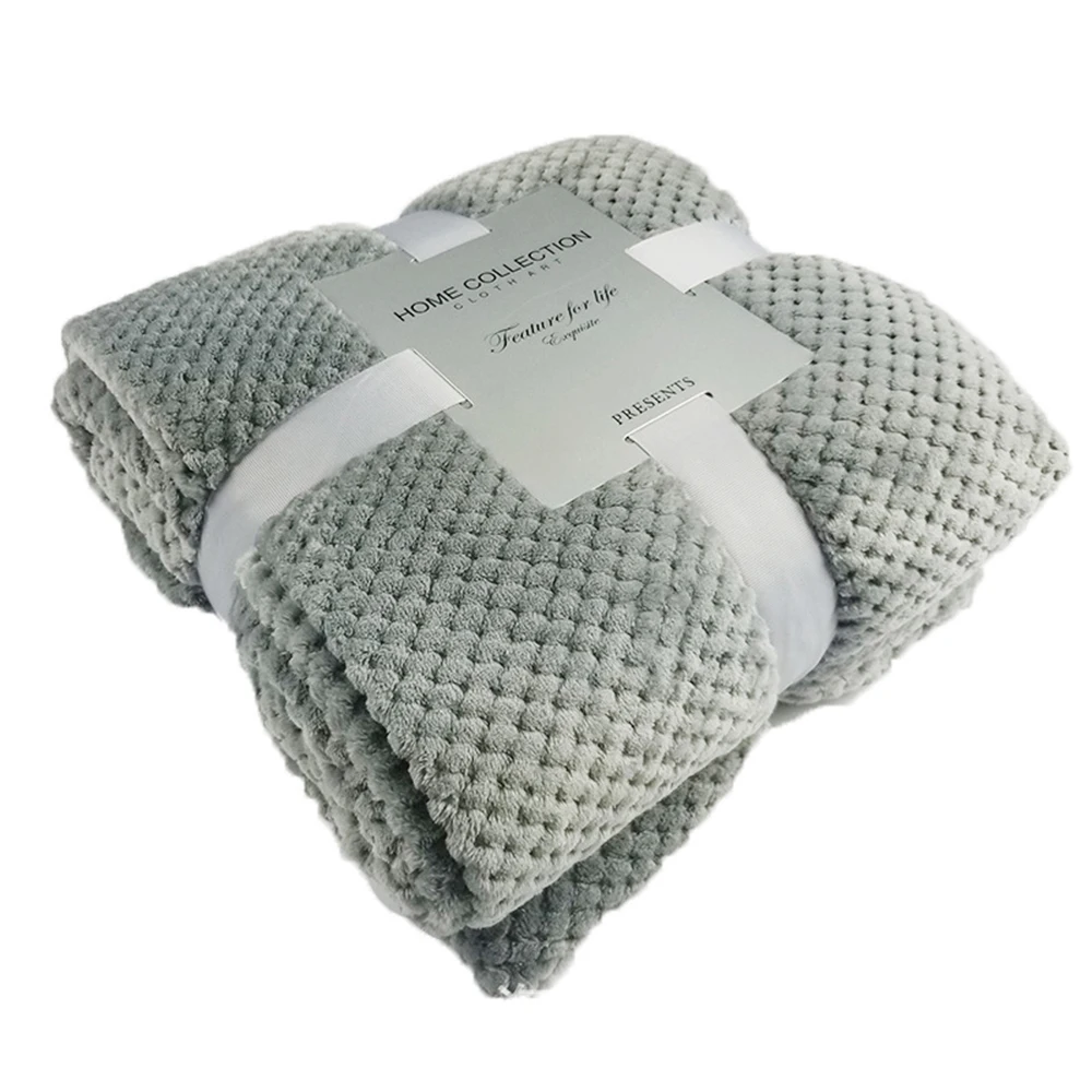 

New Super Soft Blanket Flannel Aircraft Sofa Use Office Blanket Towel Travel Fleece Mesh Portable Car Travel Cover Blanket