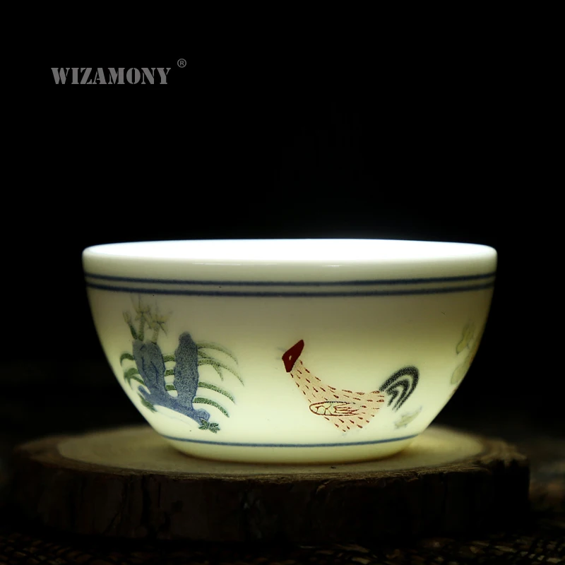 WIZAMONY Китайский Цзиндэчжэнь кунг фу чайный набор gaiwan Чайник чайные кружки ярмарка