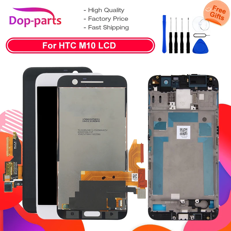 

5.2''Black White Display For HTC One 10 M10 M10H Full LCD Display + Touch Screen Digitizer Assembly Replacement Best Quality