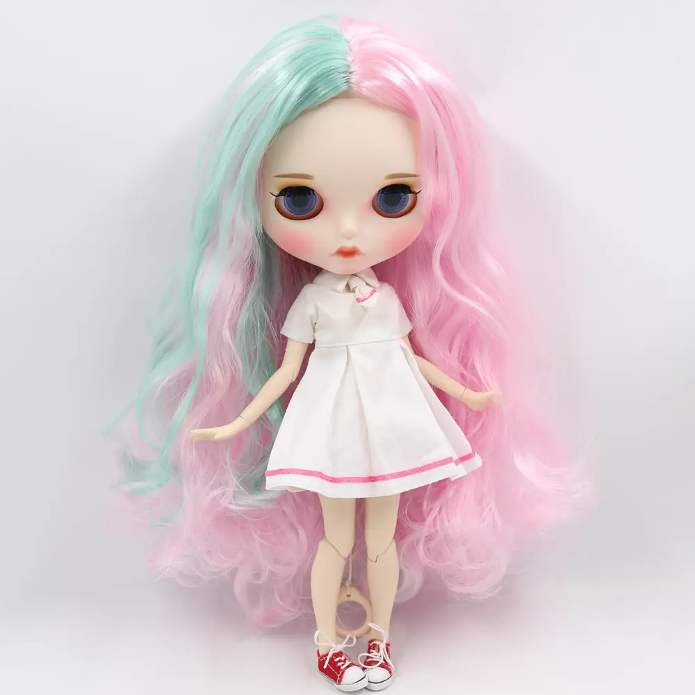 ICY Nude Blyth кукла для No. BL1017/4006 розовый цвет смесь мятных волос резные губы матовое лицо с бровей индивидуальные лица шарнир тела 1/6bjd