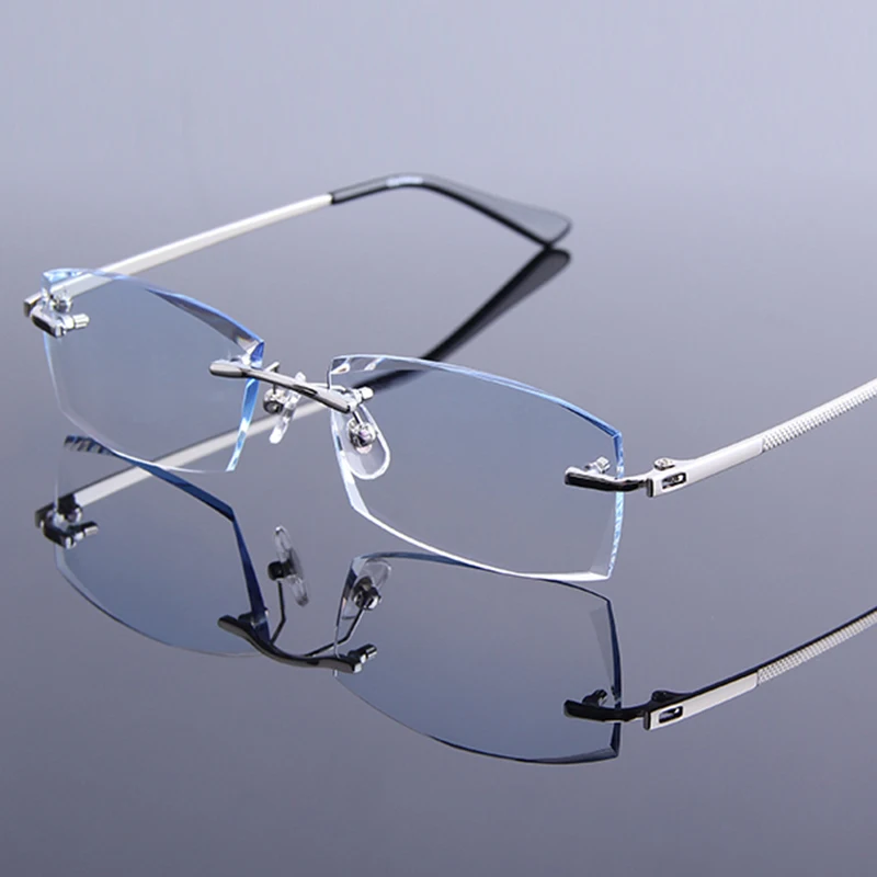 Aliexpress.com : Buy Fashion Rimless Reading Glasses Male High Quality ...