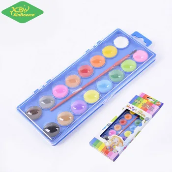 

16 Colors Portable Plastic Box pressed powder Solid Gouache paints Set For Artist School Student Drawing Painting Stationery
