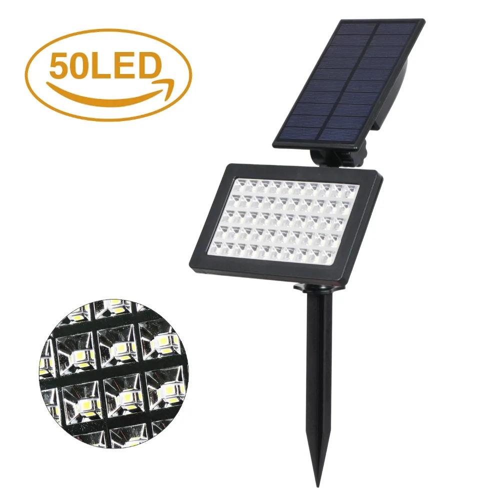 solar powered led wall light T-SUN 1-2pcs 50 leds Solar Garden Lights Adjustable Outdoor Solar Lamp IP44 Waterproof Wall Lighting for Garden Decoration Light solar powered string lights