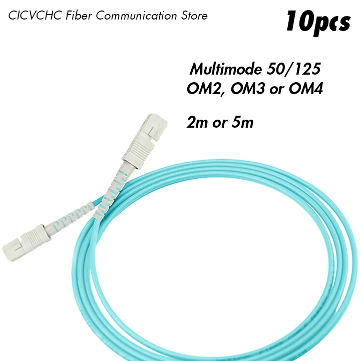 10 шт S/UPC-SC/UPC Patchcord-мм (50/125) OM2, OM3, OM4-2m, 4m-3.0 мм оптоволоконный кабель