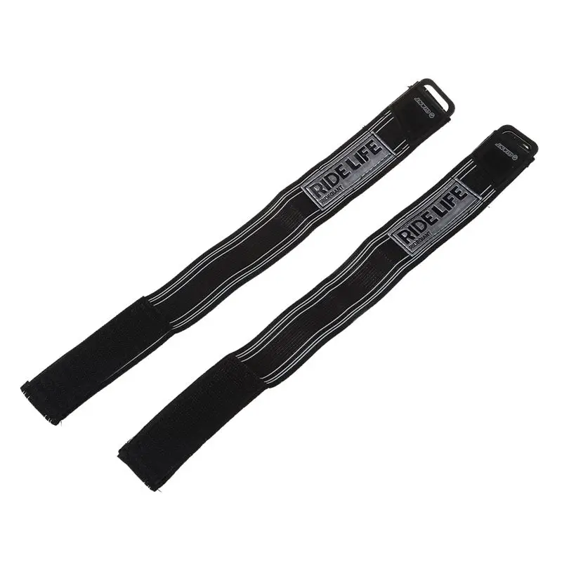 

2x Bike Bicycle Hi Viz Reflective Bands Trousers Pant Clips Strap Bind Ankle Safety - Black #8