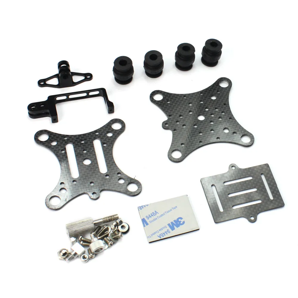 F10043 Carbon Fiber Camera Gimbal Mount FPV Shock Absorber Damping PTZ For DJI Phantom Quadcopter Multicopter Gopro Hero 2 3 + 4