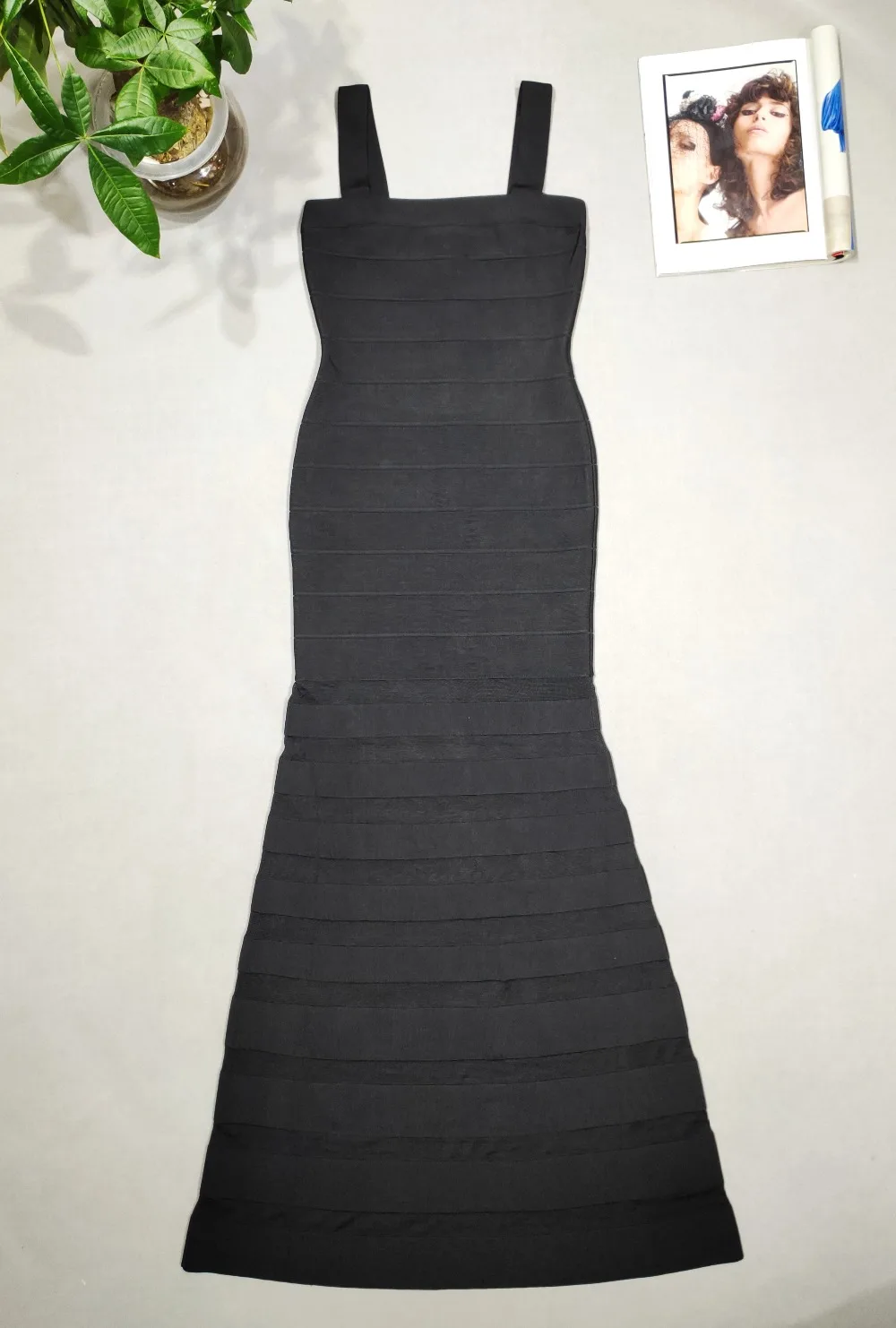 Женский черный квадратный манжета без рукавов Bodycon эротичный вырез знаменитостей вечерние бандажные платья