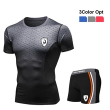 Для мужчин мальчиков купальник футболка Трусы боксеры шорты Плавание одежда короткие штаны костюм с короткими рукавами пляжное, для спа бассейн носить дышащий комплект крупного рогатого скота