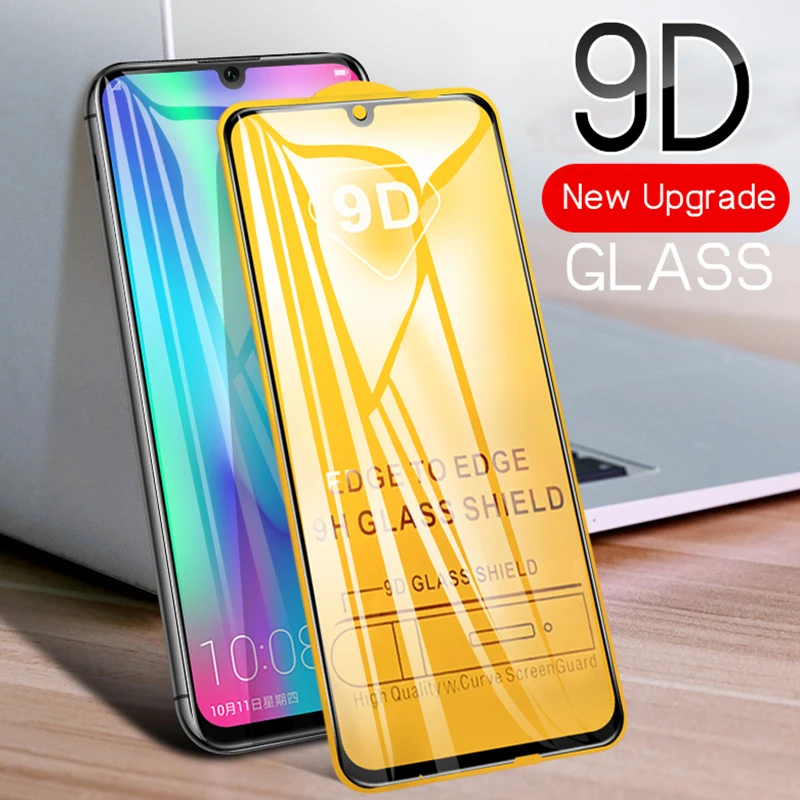 Защитное стекло для Huawei Honor 9 10 lite light life 8x 9D полное клеевое покрытие защита экрана