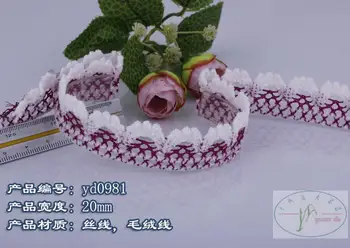 

2.0cm white edge decorated cotton lace trim for Christmas gift bedding Garment curtain deration DIY Lace trims trimmings
