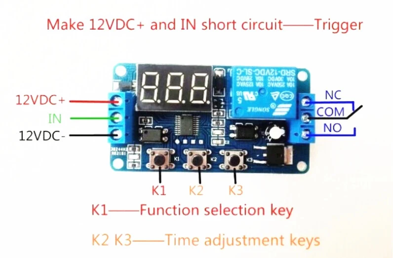 DC 12 В светодиодный цифровой дисплей домашней автоматизации реле задержки Триггера времени цепи таймер управления цикл Регулируемый переключатель релейный модуль