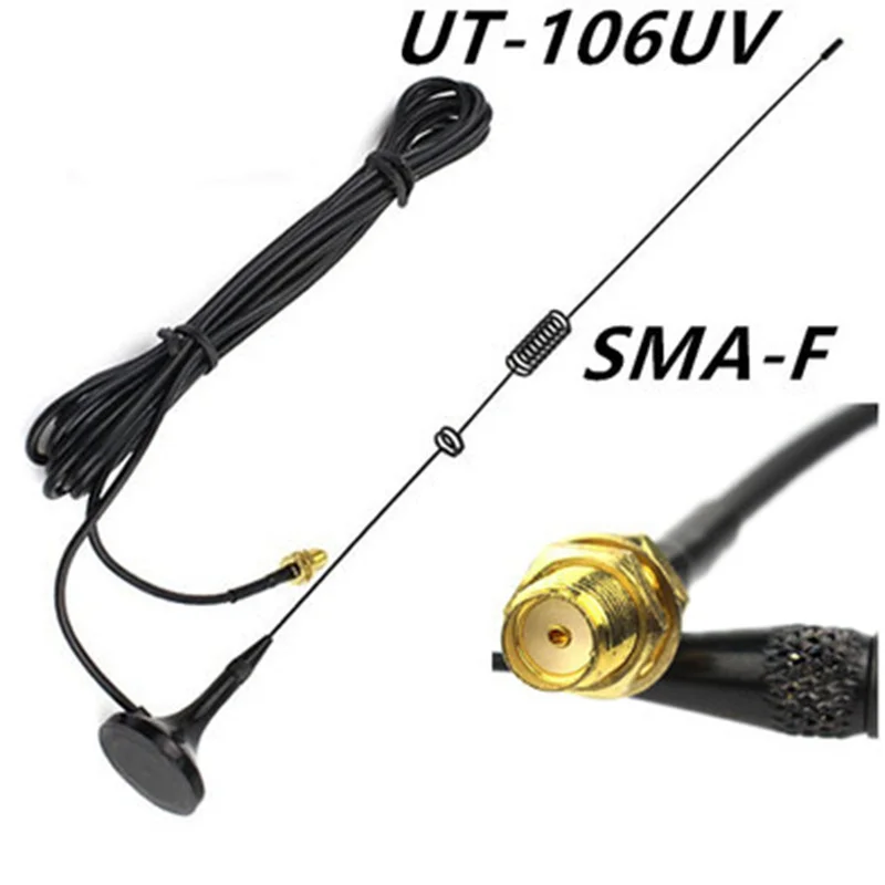 Vhf Базовая антенна UT 106UV SMA Femalevhf автомобильная для Baofeng BF 888S UV 5R Plus 82 портативное