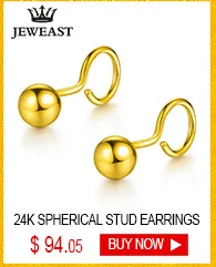 JLZB 24K Pure Gold Earring Real AU 999 Solid Gold Earrings Beautiful Gypsophila Upscale Classic Fine Jewelry Hot Sell New 2020