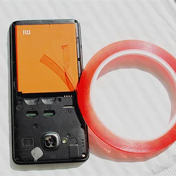 

2 volumes of 3 mm ~ 7 mm * 10 m super strong high temperature double-sided tape cell phone touch screen repair adhesive red fi