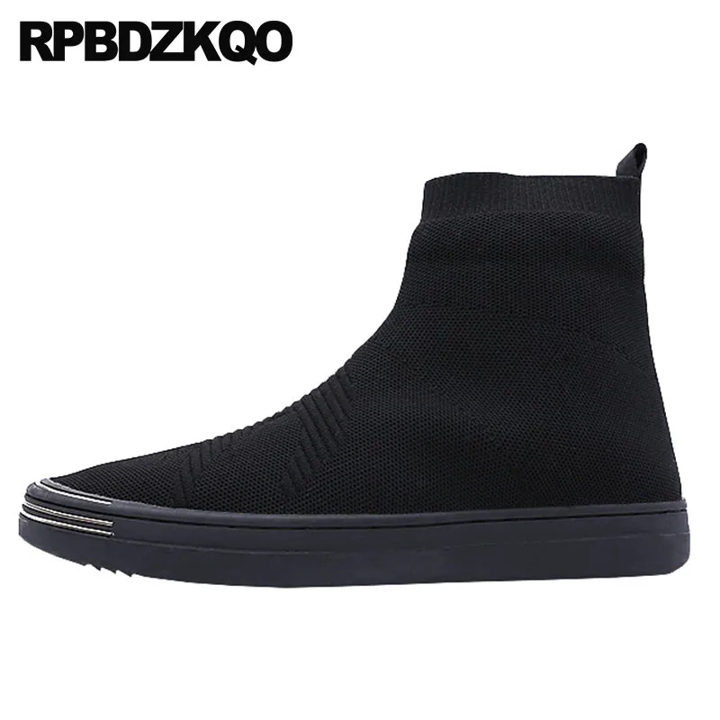 Bottes Sneakers Designer Formateur Glissent Confortable Chaussette Automne Courte High Hommes Casual Noir Chaussures 2018 Sur Top Cheville Piste 5jAq34RcLS