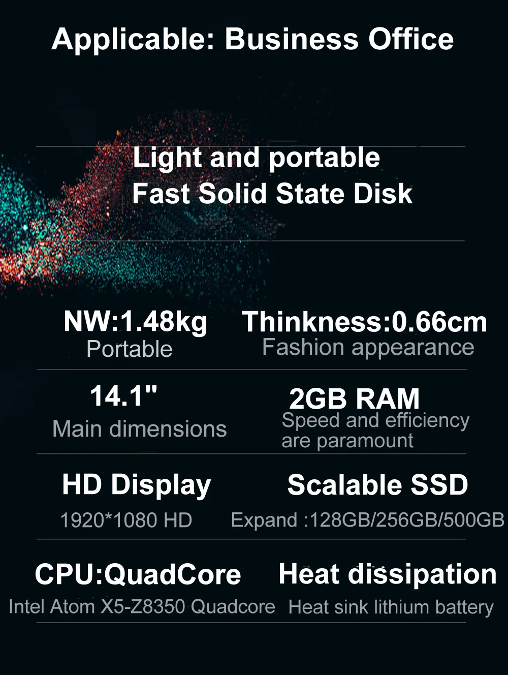 Бесплатная доставка 14,1 дюймов серебристого цвета ноутбук 2 Гб 32 SSD Intel Z8350 HD 1920*1080 оконные рамы 10 Wi Fi ноутбук с Bluetooth компьютер