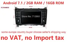 7″ Android 7.1 for mercedes w203,clk w209 2din car dvd,gps navigation 3G,Wifi,radio,bluetooth,Steering wheel Canbus Free 8g map