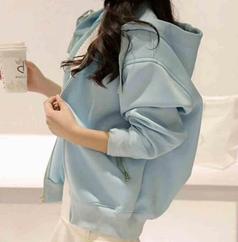 

New Design women's short winter jacket zipper jackets female coat woman's long-sleeve clothing outwear