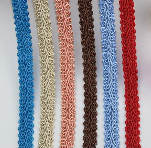 

New Arrival 5 Meters Blue/Offwhite/Black DIY Lace Trim Braided for Costume High Quality Centipede Braid Sewing Lace Ribbon 12MM