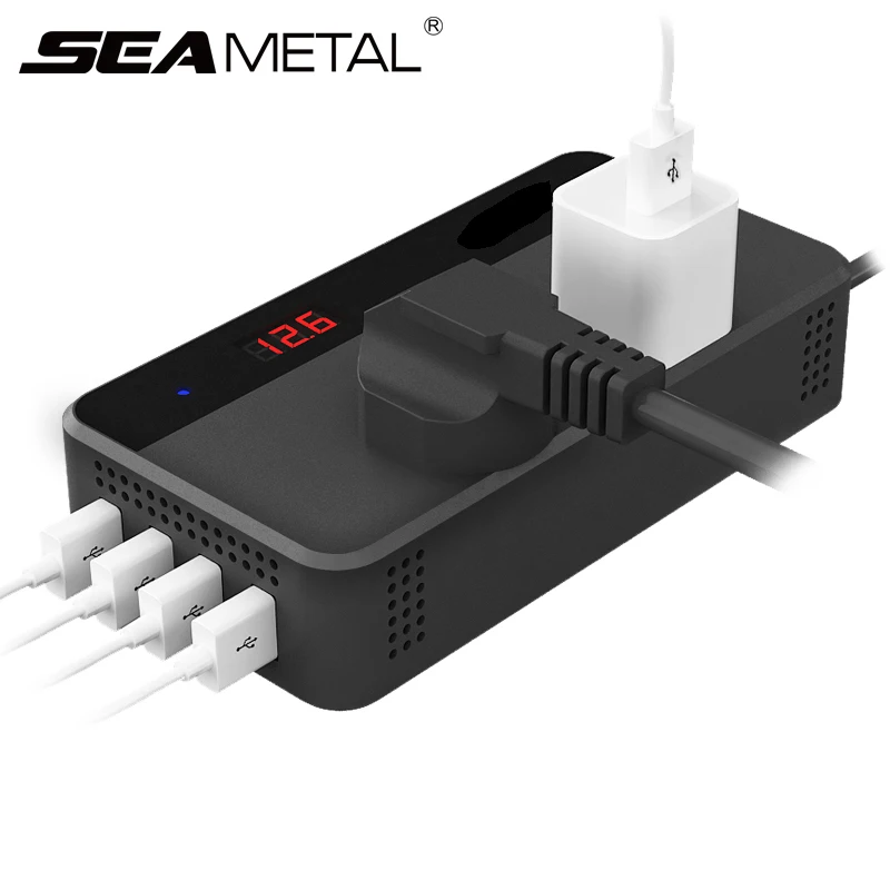 

Car Inverter Power DC 12V To AC 220V 200W With 4 USB Socket Charger Auto Cigarette Lighter Automobiles Car-styling Accessories